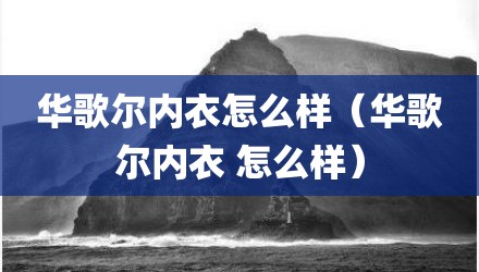 华歌尔内衣怎么样（华歌尔内衣 怎么样）