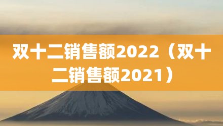 双十二销售额2022（双十二销售额2021）