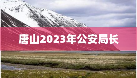 唐山2023年公安局长