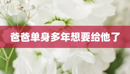 爸爸单身多年想要给他了