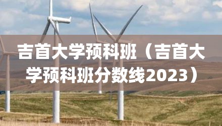 吉首大学预科班（吉首大学预科班分数线2023）