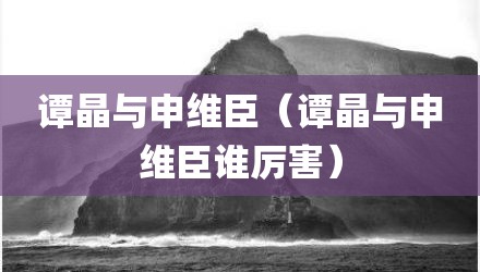 谭晶与申维臣（谭晶与申维臣谁厉害）