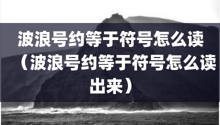 波浪号约等于符号怎么读（波浪号约等于符号怎么读出来）