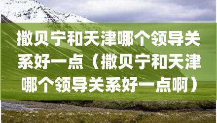 撒贝宁和天津哪个领导关系好一点（撒贝宁和天津哪个领导关系好一点啊）