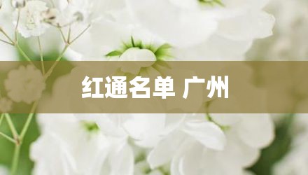 红通名单 广州