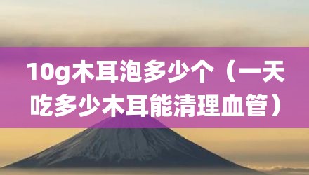 10g木耳泡多少个（一天吃多少木耳能清理血管）