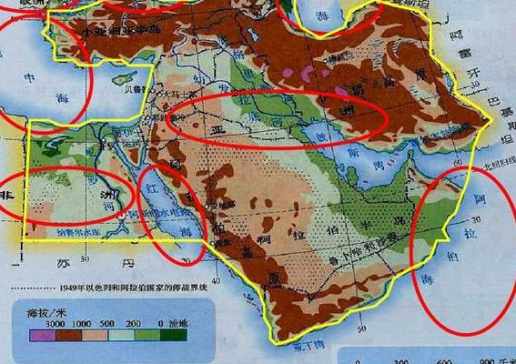 中东地图中文版(中国中东地区包括哪些地方？)