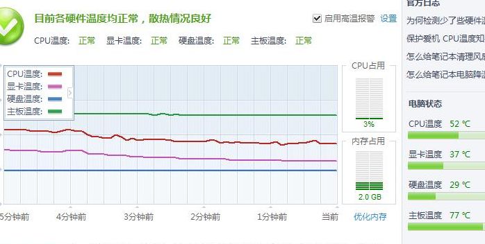 笔记本温度（笔记本温度多少算正常）