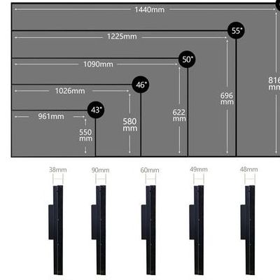 55寸液晶拼接屏尺寸（55寸液晶拼接屏尺寸是多少厘米）