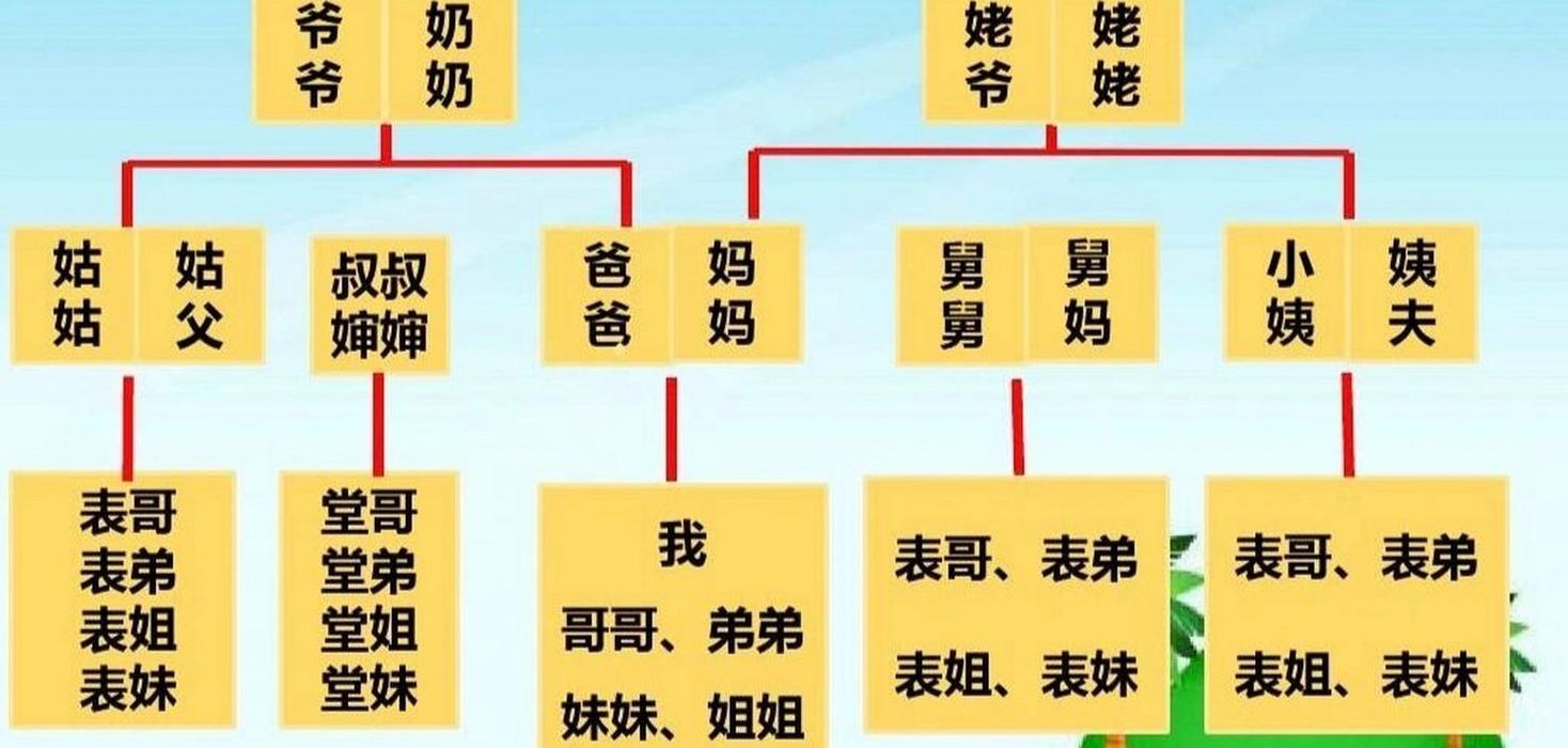 表弟和堂弟的区别（祖宗十八代称呼大全图）