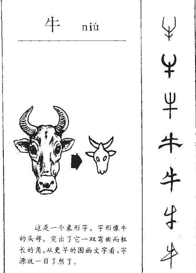 象形文字图片（牛的象形文字图片）