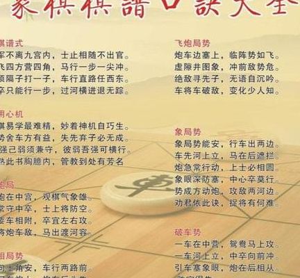 初学象棋口诀（初学象棋口诀大全）