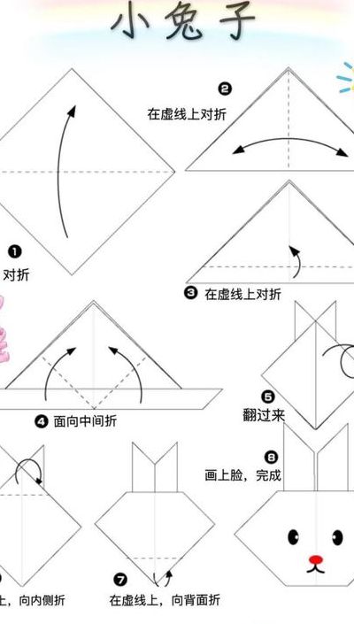 小兔子折纸图解（小兔子折纸简单易学）