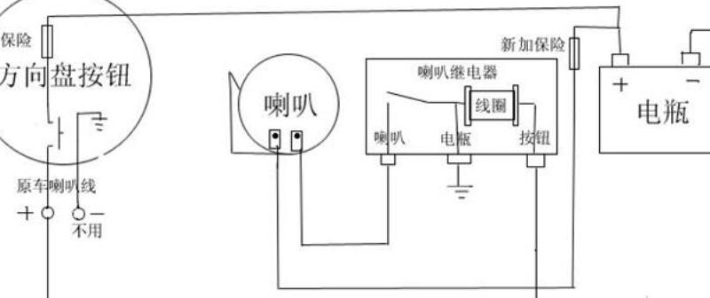 喇叭继电器接线图（喇叭继电器接线图五角）