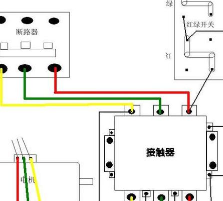 红绿开关内部接线图（红绿开关控制接触器电路图）