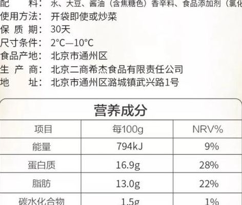 干豆腐热量（东北干豆腐热量）