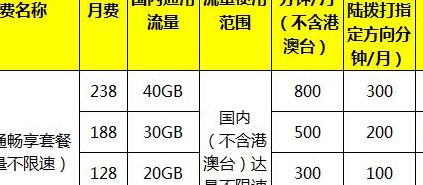 全球通家庭计划(全球通超级家套餐？)