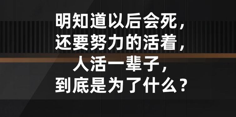 人总是要死的为什么还要活着（标题 人总是要死的,那为什么还要活着?）