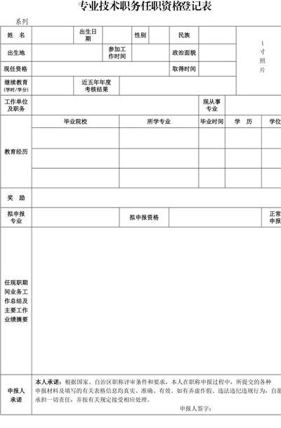 初定专业技术职务任职资格表（初定专业技术职务任职资格表范文教师）