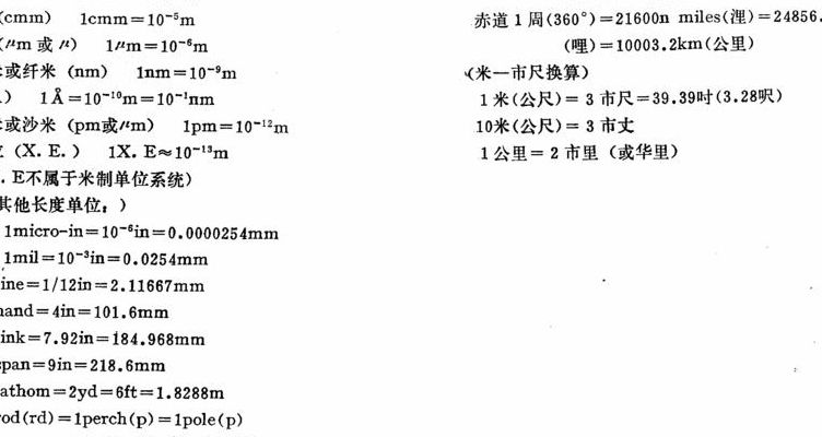 英里和米的换算关系（英里与米的换算）