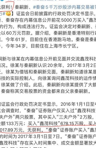 秦奋炒股被罚60万（秦奋炒股被罚60万了吗）