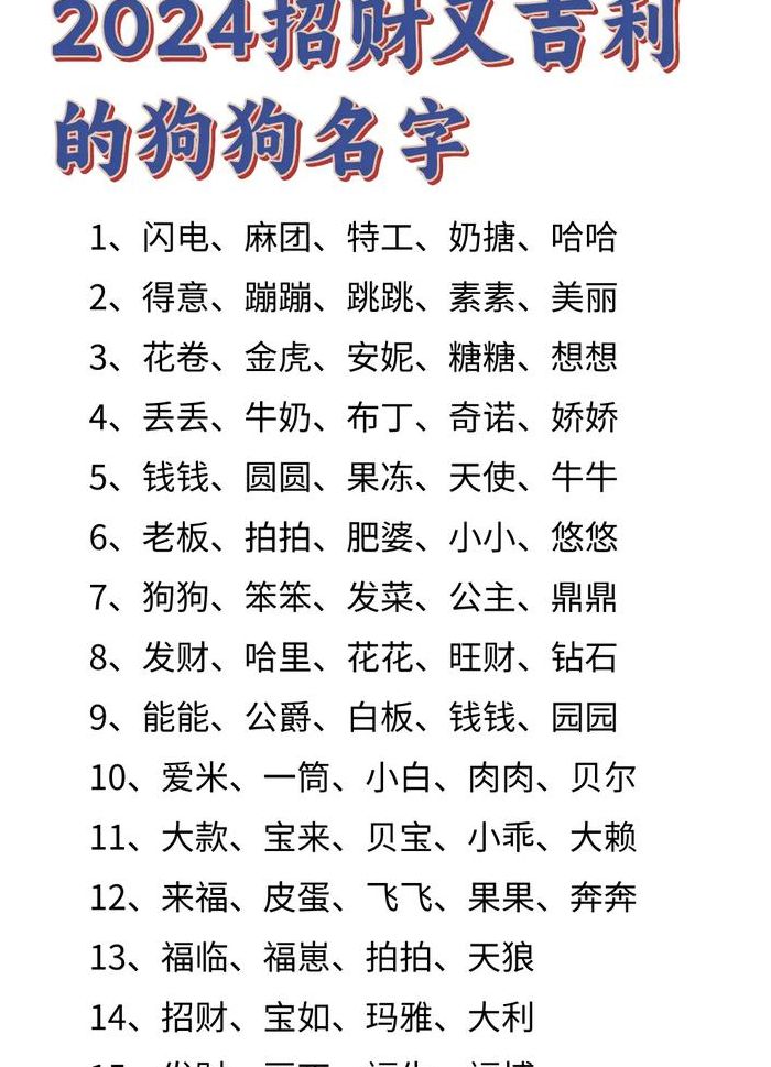 小狗的名字（小狗的名字大全）