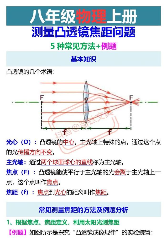 焦距怎么算（初二物理焦距怎么算）