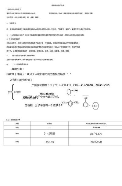 有机化合物（有机化合物的定义）