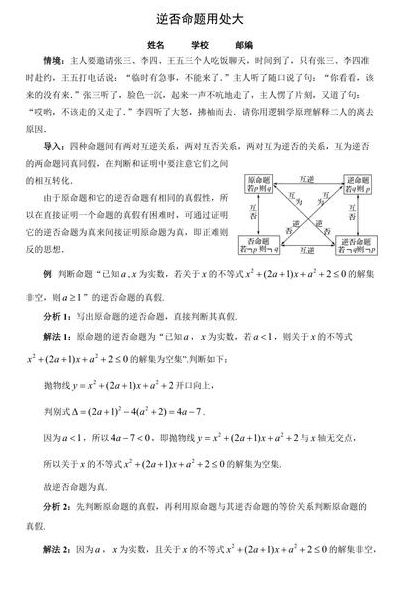 逆命题是什么意思（逆命题是什么意思初中）