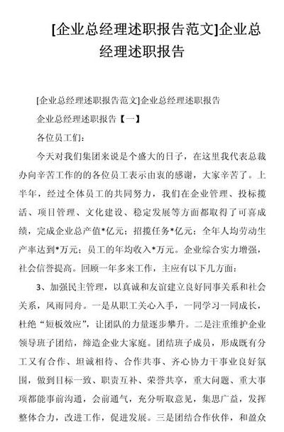 公司述职是什么意思（公司的述职报告）